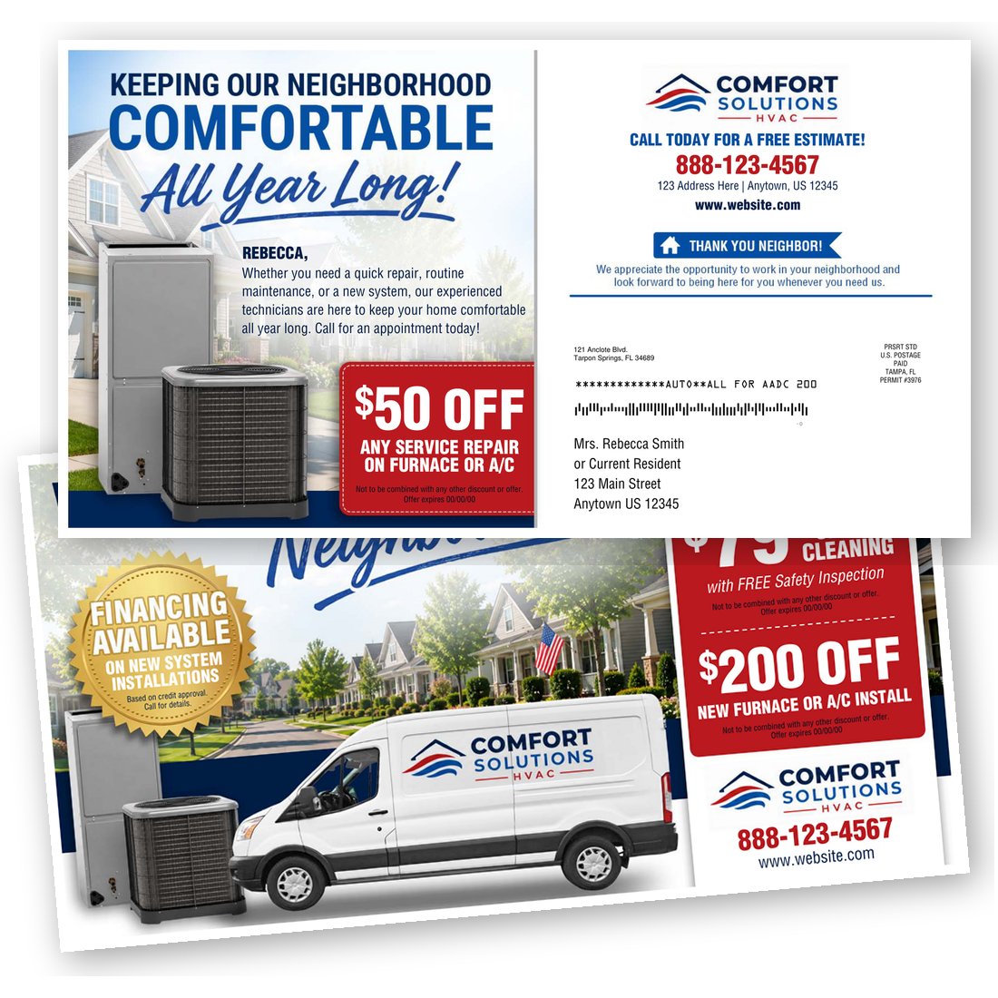 HVAC postcard template