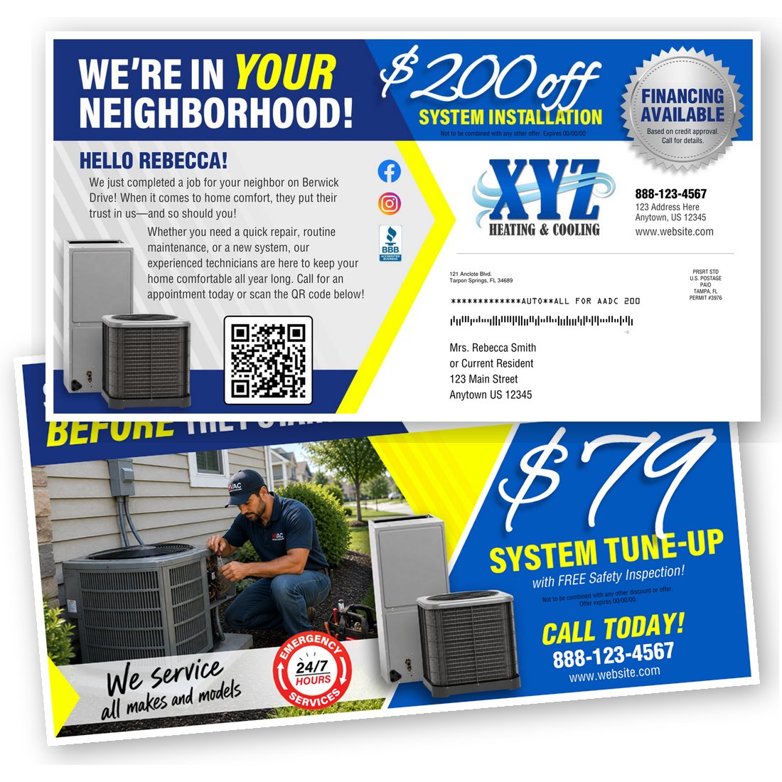 Template 26-B HVAC postcard